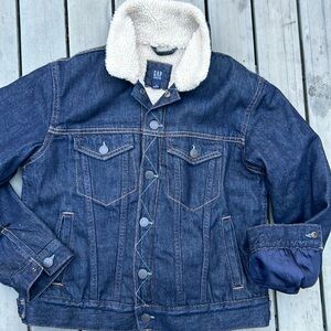 Never worn Gap Denim Sherpa lined jacket. Youth XL